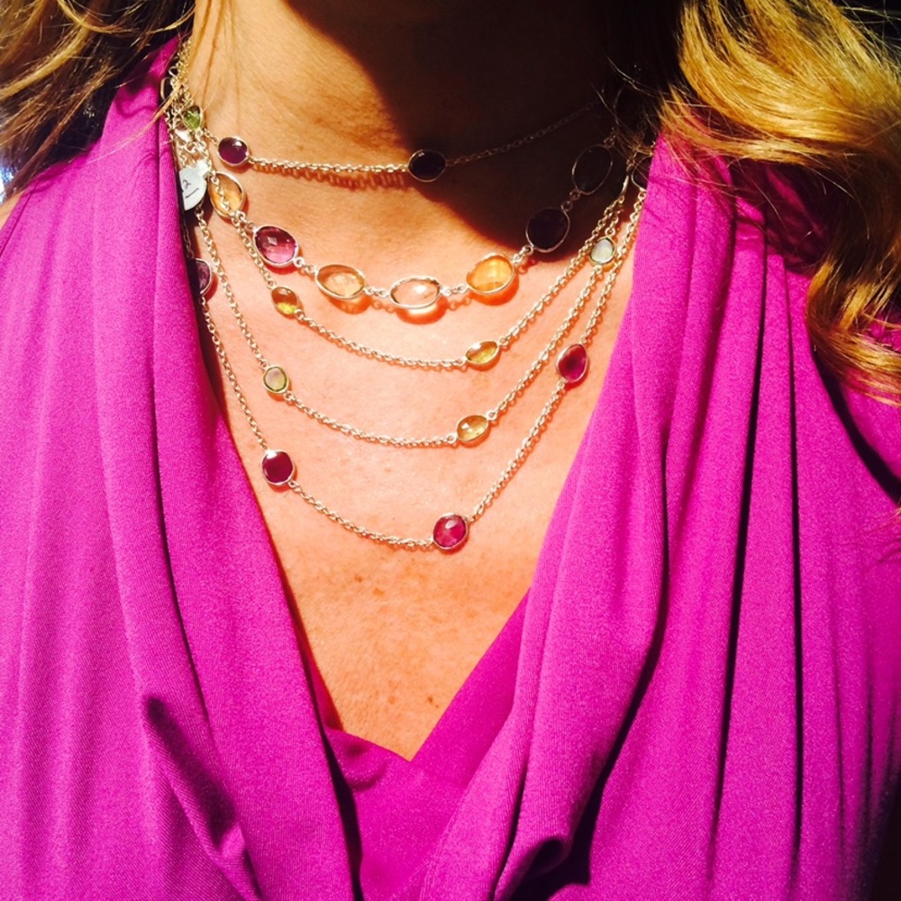 Two sterling silver 18 inch necklaces & bracelet.